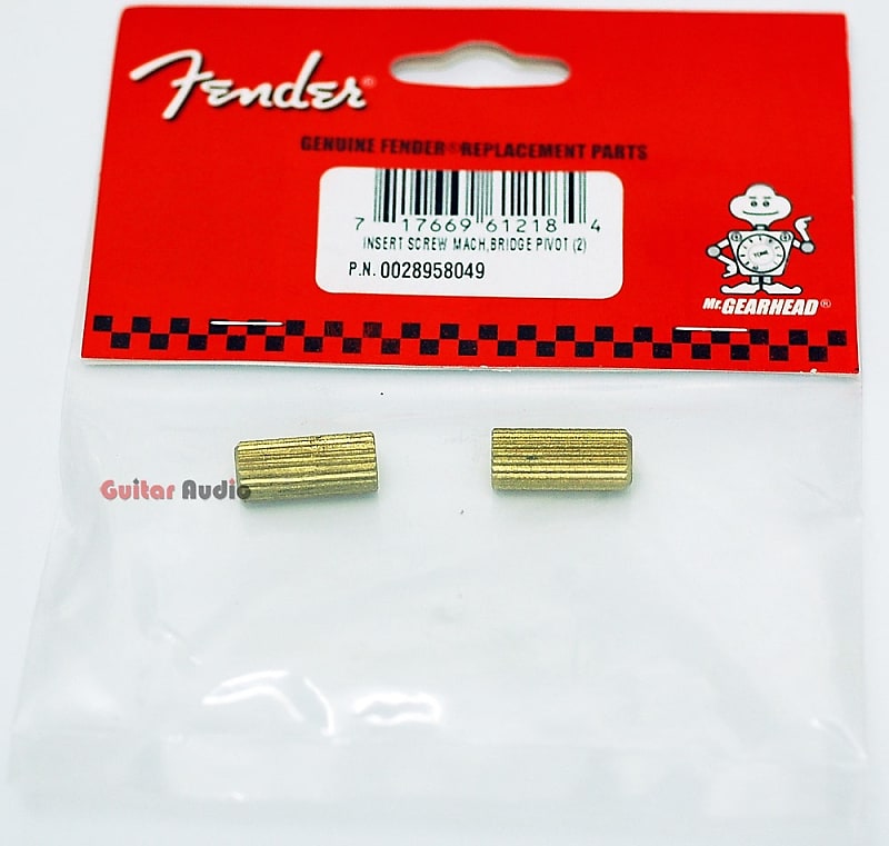 Genuine Fender 2-Point Tremolo Inserts Screws Bridge Pivots  - 2 Pack image 1