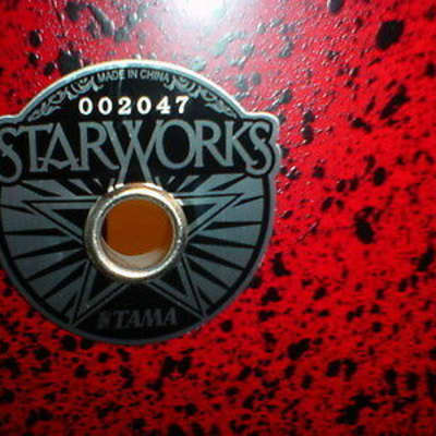 Tama WL52BK RDC Starworks 5-Piece Limited Edition Drum Set - Red Chaos - NOS image 5