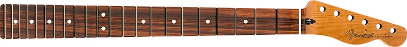 Fender Roasted Maple Telecaster Neck, 22 Jumbo Frets, 12", Pau Ferro, Flat Oval Shape image 1