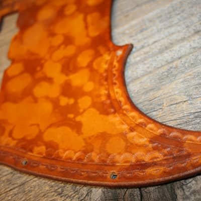 Leather Pick Guard - Fender Jazz Bass Guitar - Handmade J Bass Pickguard image 3