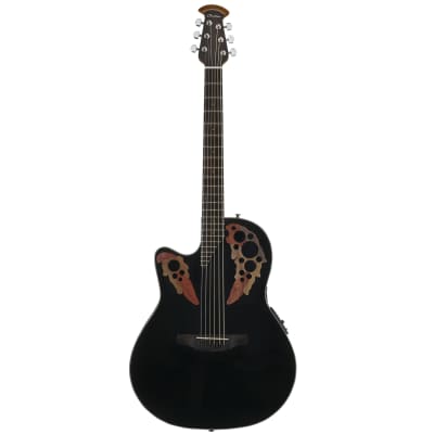 Ovation Celebrity Elite Mid Depth, Lefty Acoustic Electric Guitar, Black for sale