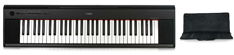 Gator GKBE-61 Economy Keyboard Gig Bag Bundle with Yamaha Piaggero NP-12 61-key Portable Piano-Black image 1