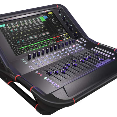 Allen & Heath AH-AVANTIS-SOLO-W-DPACK 96kHz FPGA processing, 64 Input Channels, 12 Faders / 6 Layers, 42 Mix busses, Single 15.6" HD touch screen image 1