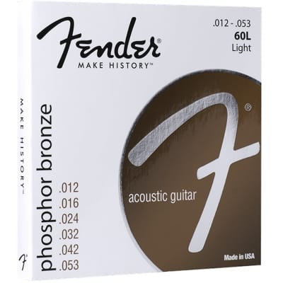FENDER Phosphor Bronze .012-.053 Acoustic Guitar Strings image 1