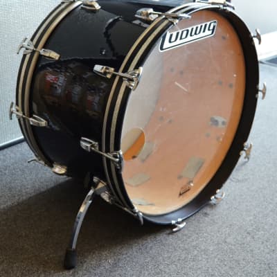 Ludwig 24" Bass Drum 1980's Vintage Owned by Neal Smith of the Alice Cooper Group - #9116 1980's Black image 3
