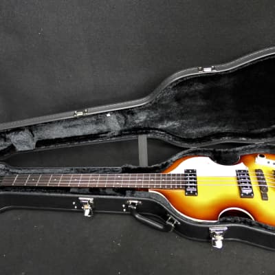 NEW Hofner Ignition PRO Beatle Bass HI-BB-PE-SB comes with LABELLA'S, Tea Cup Knobs, White Switches  & Hofner CASE image 2