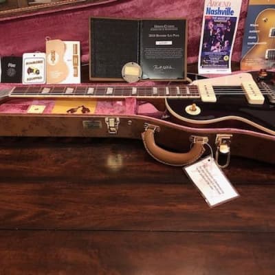 Gibson Custom Shop 1956 Les Paul Ebony Reissue VOS / Ebony / Virgil Arlo Soapbar P-90's image 1