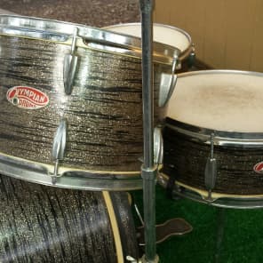 1960s Olympian MIJ Rare Finish Drum set 12, 14, 20, snare Cool retro color image 2