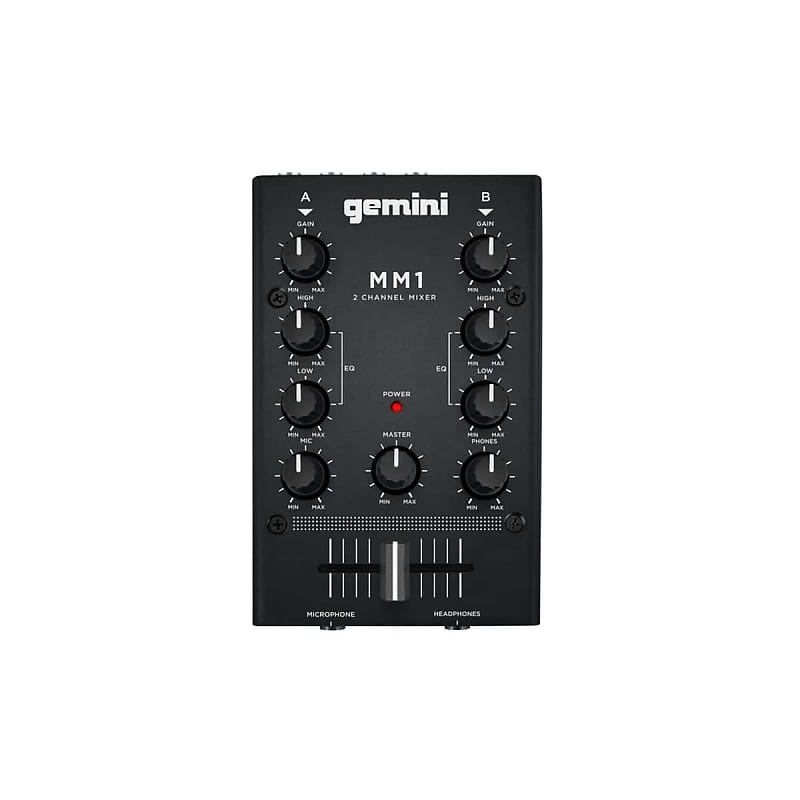 Gemini MM1 2 Channel Mini Analog DJ Mixer | Reverb