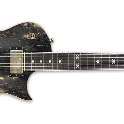 ESP Will Adler  Distressed black w/ Warbird Graphic Warbird Dist BLK NEW  Electric Guitar image 2