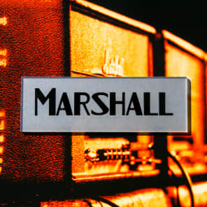 Marshall JTM 45/100 Plexi Block Amp Badge / Logo  1965 style Black/Silver/Gold image 3