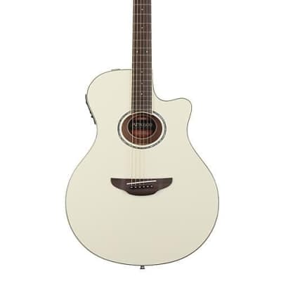Yamaha APX600 VW Thin-line Cutaway A/E Guitar, Vintage White for sale