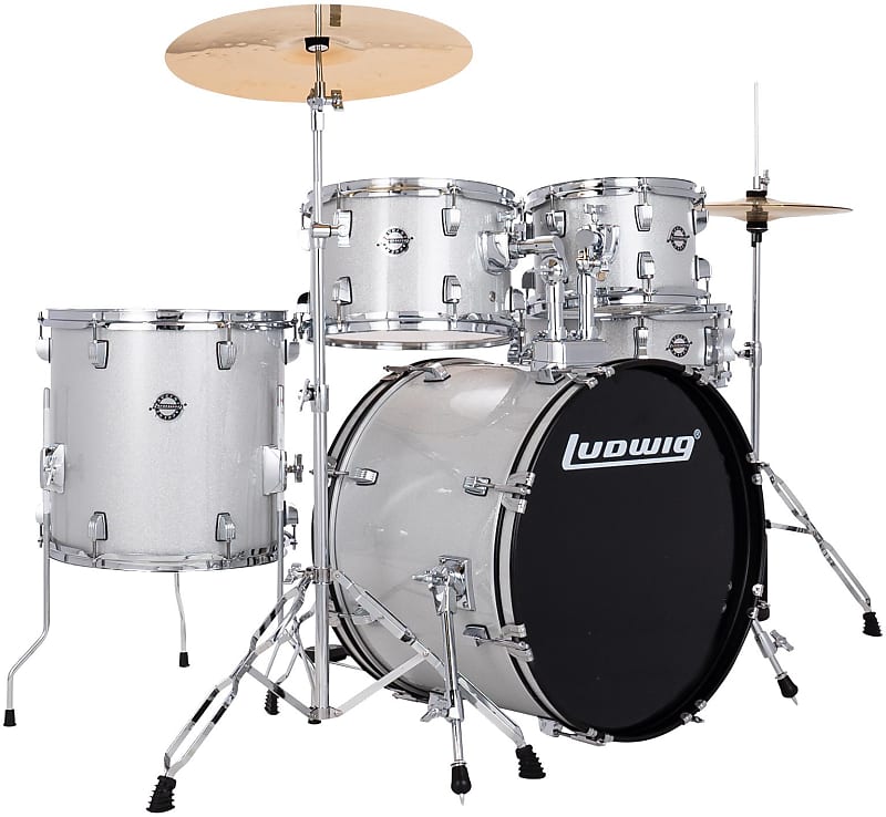 Ludwig LC190 Accent 10 / 12 / 14 / 20 / 5x14" Fuse Drum Set with Cymbals imagen 3