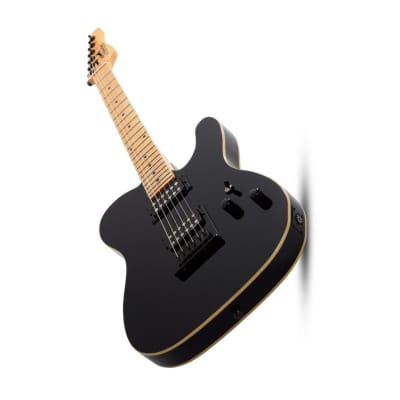 Schecter PT Electric Guitar in Gloss Black Bundle with Schecter Universal Hard Shell Carrying Case image 4