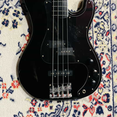 1986 Hohner PJ Bass FL Fretless - Black image 2