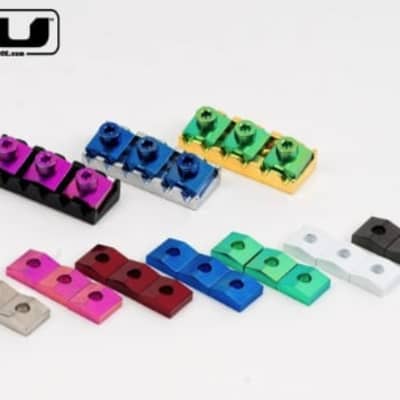 FU-Tone Titanium Lock Nut Blocks (Set of 3) - Blue image 2