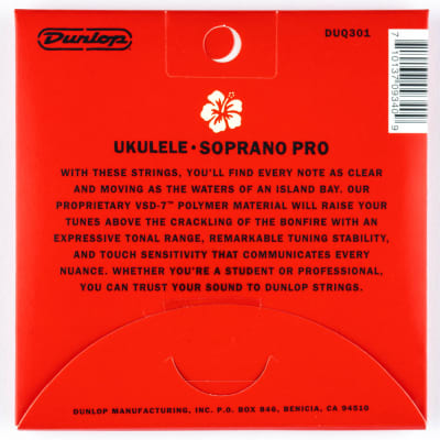 Dunlop DUQ301 VSD-7 Polymer Soprano Pro Ukulele Strings 4-String Set .023-.026 image 2