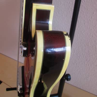 Musima GDR Semi-Hollowbody Bass 1960s 2-tone sunburst very rare image 6