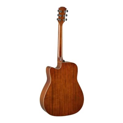 Yamaha A1M TBS Folk Cutaway Acoustic Electic Guitar - Mahogany - Tobacco Brown Sunburst image 6