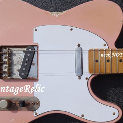 aged RELIC nitro TELE Telecaster loaded body Shell Pink Fender '64 pickups Custom Shop bridge image 13