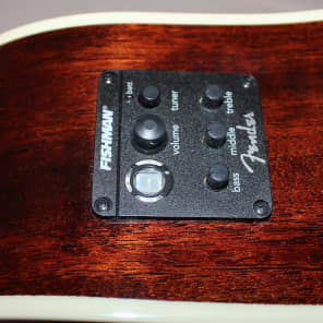 Fender Wayne Kramer Red Burst Dreadnought Acoustic-Electric Guitar image 8