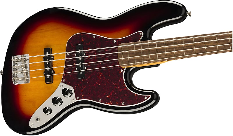 Squier Classic Vibe '60s Jazz Bass Fretless in 3-Color Sunburst image 1
