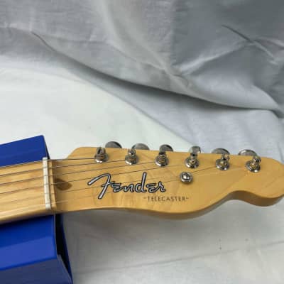 Fender Limited Edition American Vintage '52 Telecaster Korina Guitar with Case - non-original volume pot/knob - 2015 - Blackguard Blonde / Maple image 11