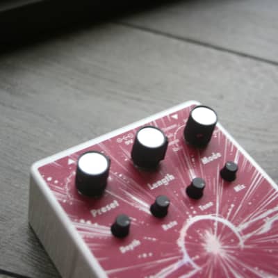 EarthQuaker Devices Astral Destiny Octal Octave Reverberation Odyssey 2021 - Present - White Sparkle / Red Print image 3