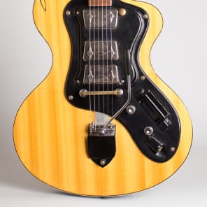 Wandre  Polyphon Beta Semi-Hollow Body Electric Guitar (1964), black hard shell case. image 3