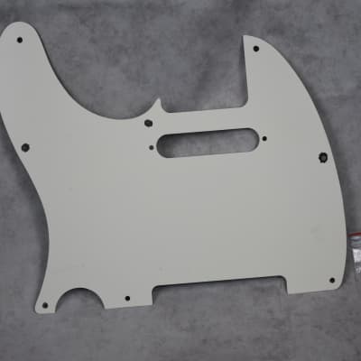 Genuine Fender American Standard Telecaster Pickguard - White 3-ply 8-hole With Screws image 2