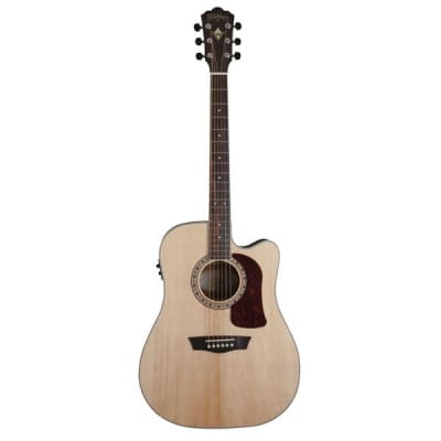 Washburn Heritage Dreadnought Acoustic Electric Guitar Natural for sale