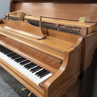 Steinway Model F Walnut Console Upright Piano Manufactured 1962 in Queens, NY image 5