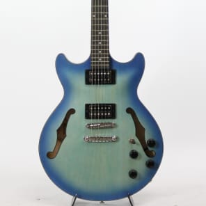 Ibanez AM73B JLF Jet Blue Burst Flat Semi Hollow Body Electric