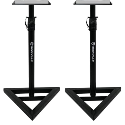 (2) Rockville Adjustable Studio Monitor Speaker Stands For Behringer MS40