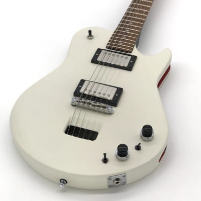 Travel Guitar Ciari  Custom Shop - Satin White/Red , Natural Neck for sale