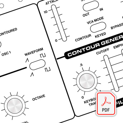 Moog Rogue  - Beautifully Illustrated Blank Patch Sheet PDF