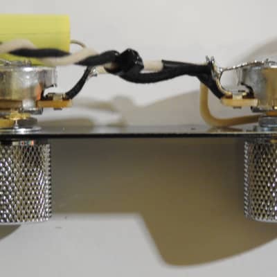 Telecaster Loaded Pre Wired 4 Way Chrome Control Plate With Kluson Chrome Control Plate, Gotoh Chrome Barrel Knobs, Oak Grigsby 4 Way Switch, Mojotone Dijon .047uF Tone Cap, CTS Pot, Switchcraft Jack, and Gavitt Cloth Wire! image 12
