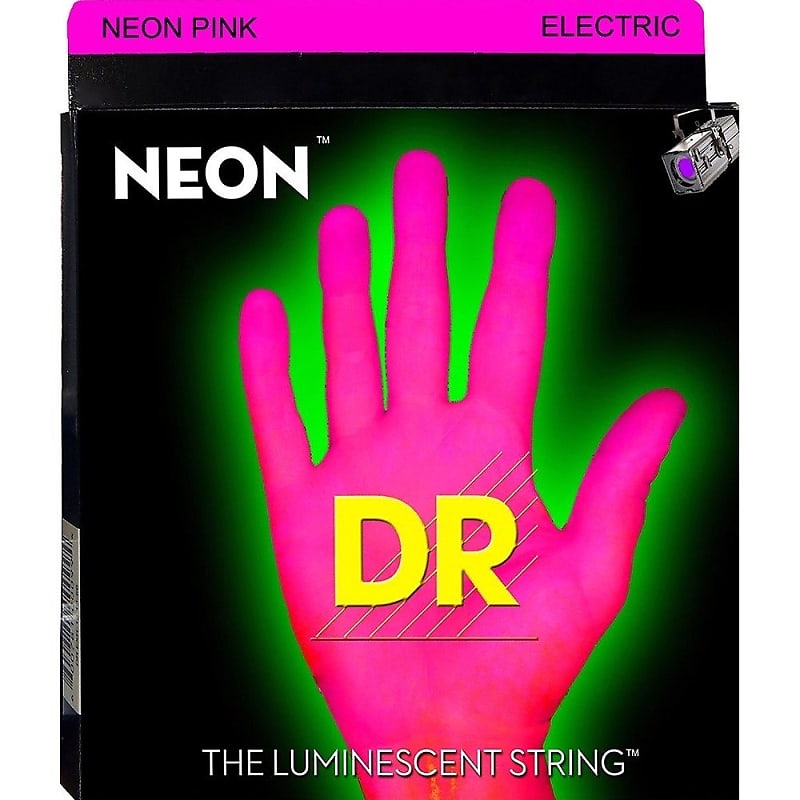 DR Strings Hi-Def Neon Pink Colored Electric Guitar Strings: Heavy 11-50 image 1