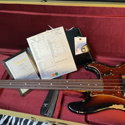 NEW! 2024 Fender 64 Precision Bass Relic 3-Tone Sunburst - Custom Shop - Authorized Dealer - 9 lbs - R133707 image 12