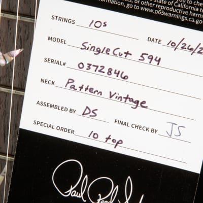 PRS McCarty 594 Singlecut - Charcoal Burst 2023 image 19