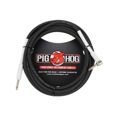 Pig Hog 18.5' 1/4  to 1/4  Right Angle 8mm Instrument Cable image 2