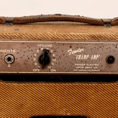 1955 Fender Champ Tweed Vintage Tube Amp, 5D1 Circuit image 8