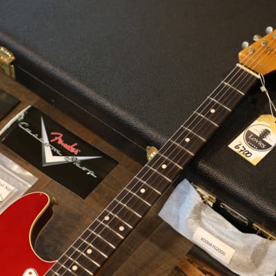 Unplayed! 2021 Fender Limited Edition Custom Shop GC Double-Bound Strat Journeyman Relic Candy Apple Red + COA OHSC image 3