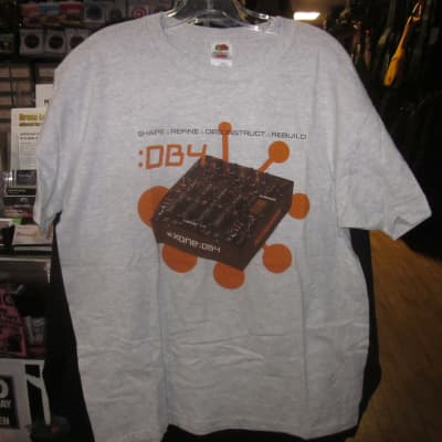Allen & Heath XONE:DB4 Men's Graphic T-Shirt  - Grey/Orange/Brown  Large image 1