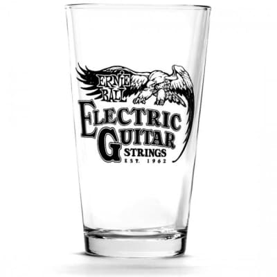 Ernie Ball 4001 Vintage Pint Glasses Electric Strings Logo (set of 4) for sale