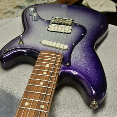 Fender Duo Sonic MIM Player series  HS 2019 custom large flake silver purple burst image 2