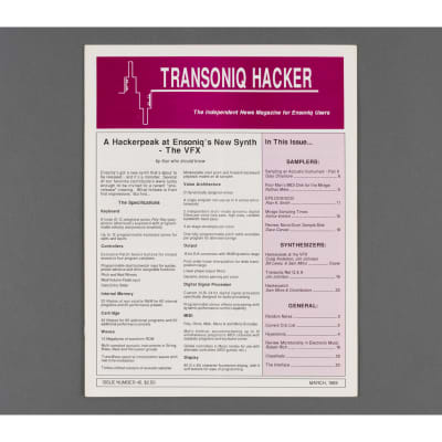 Transoniq Hacker Ensoniq User's Newsletter Issue #45