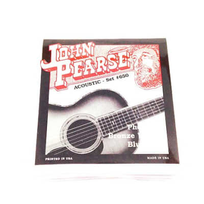John Pearse Guitar Strings  Acoustic  Bluegrass #650 Phosphor Bronze for sale