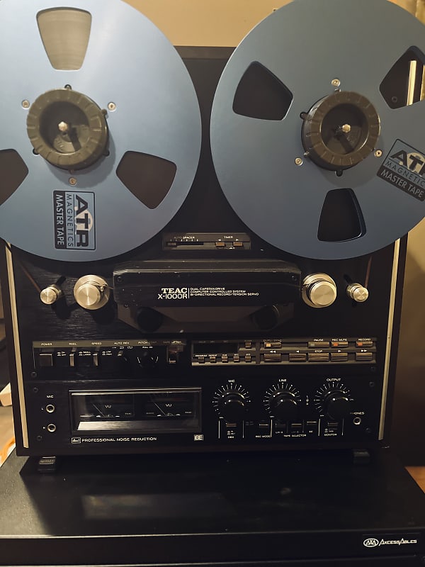 TEAC X-1000R 1/4 2-Track Reel to Reel Tape Recorder 1980s - Black -  Professionally Serviced - Blue Master Reels Included