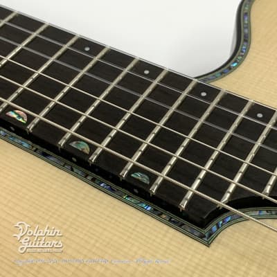 Sand Guitars Custom Sand guitar Abalone Trim Mahogany without Sound Hole -Free Shipping! image 5